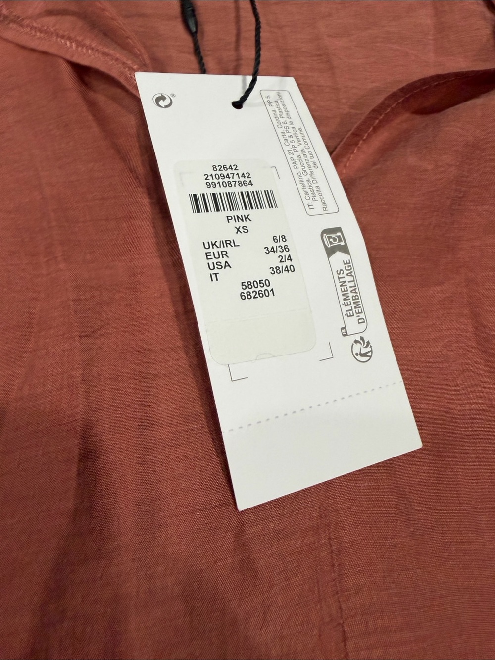 Primark Rust Ruffled Tie-Neck Peasant Blouse - Picture 3 of 6